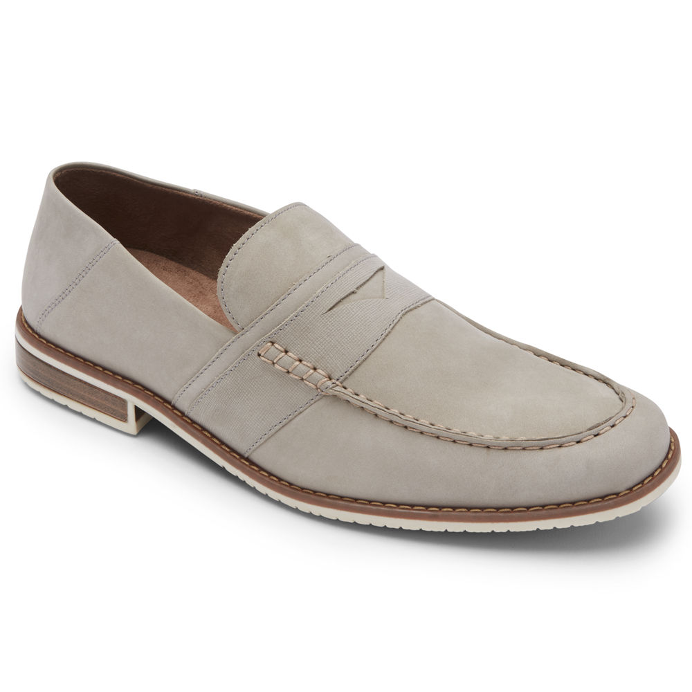 Rockport Loafers For Mens Grey - Style Purpose 3 Penny - DI7502136